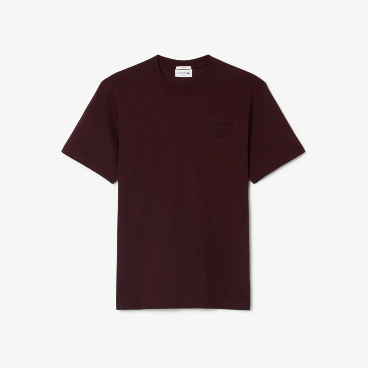t-shirt-meski-lacoste-th0753-3ke-embossed-branding-bordowy-przod