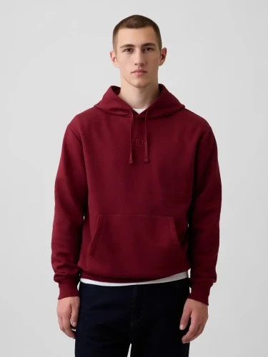meska-bluza-gap-tonal-mini-logo-relaxed-hoodie-radish-przod