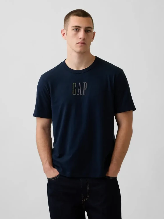 granatowy-t-shirt-meski-gap-multi-color-corp-logo-classic-navy-przod