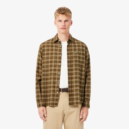koszula-meska-w-krate-lacoste-ch8825-51-t2s-brazowa-przod