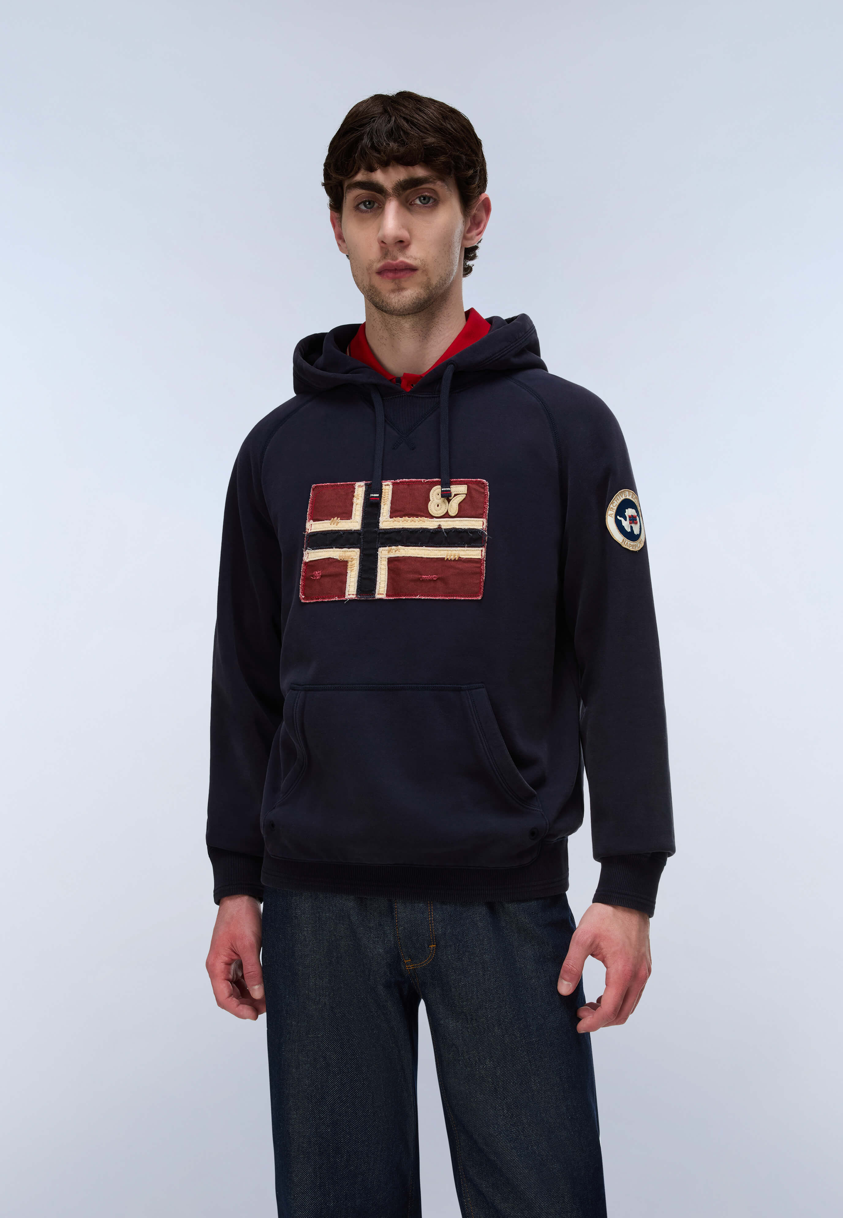 Bluza Męska Napapijri Archive Sweat Hoodie NA8BBQ Blu Marine
