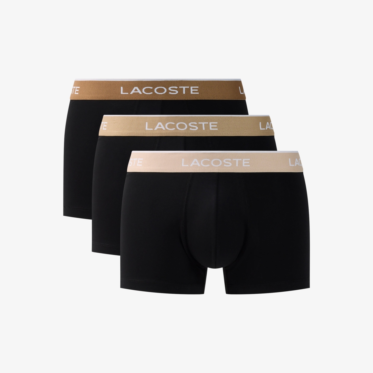 Bokserki Męskie Lacoste 3-Pack Icon Cotton Black UMJ