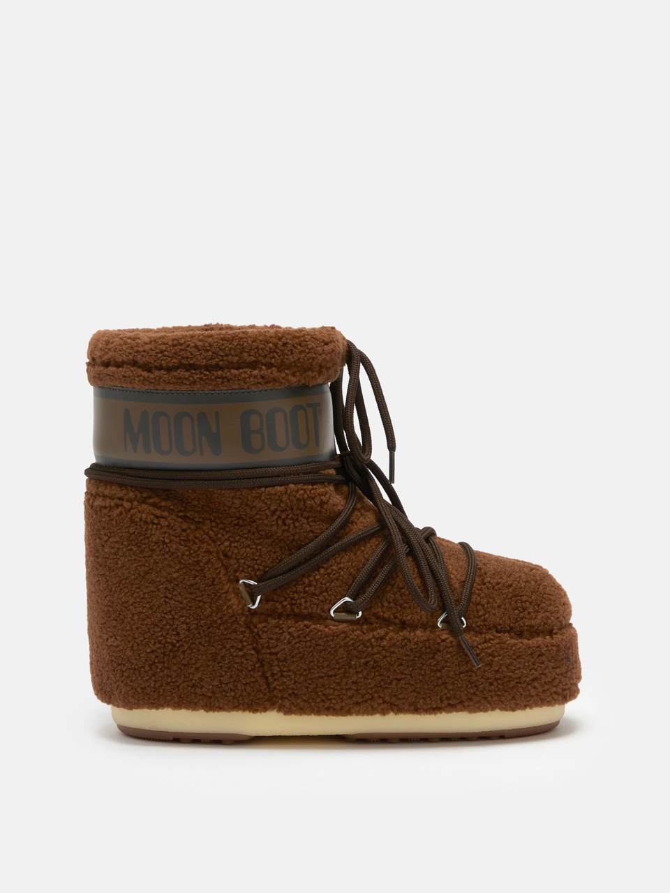 Śniegowce Polarowe Damskie Moon Boot Icon Low Fleece Brown